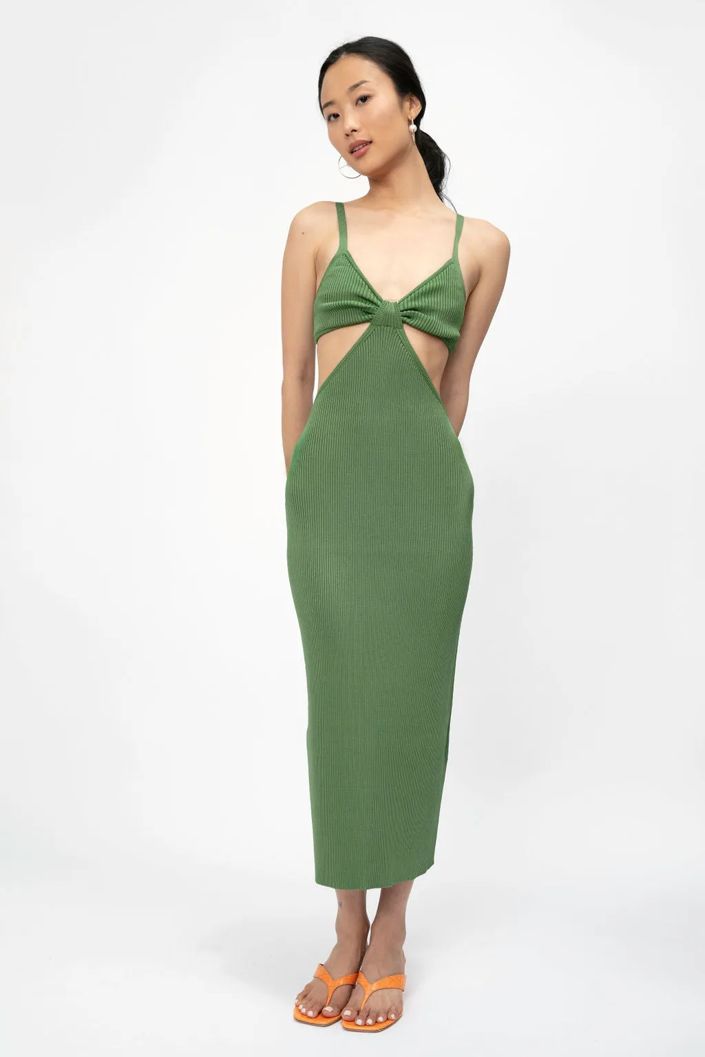 Serita Knit Dress in Basil