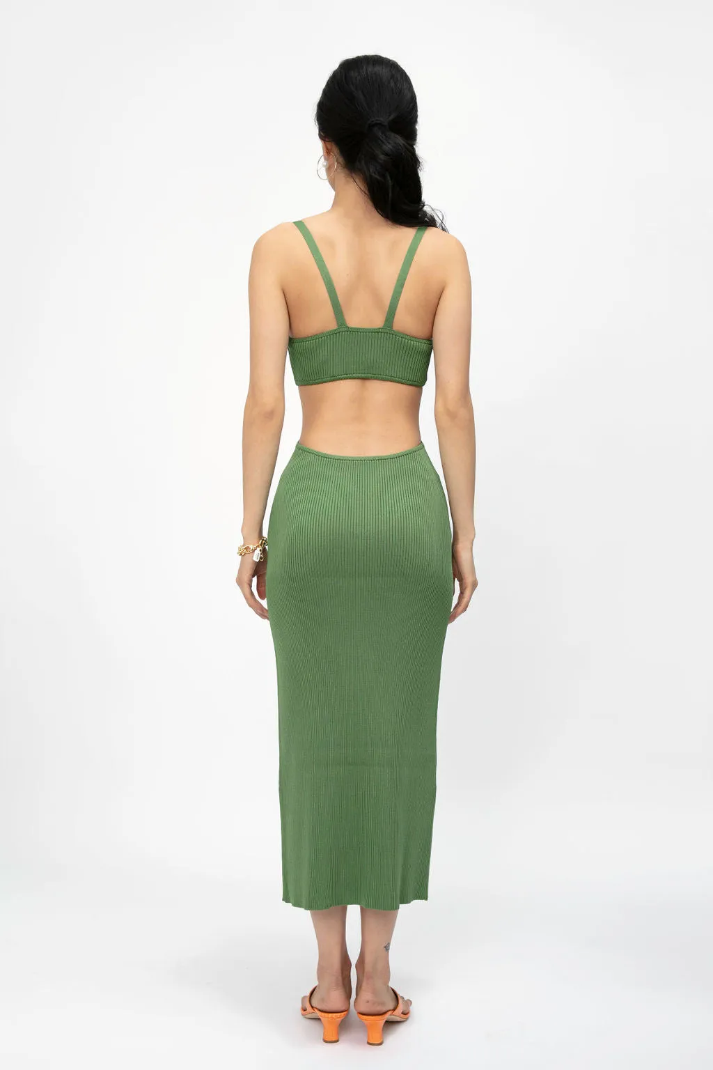 Serita Knit Dress in Basil