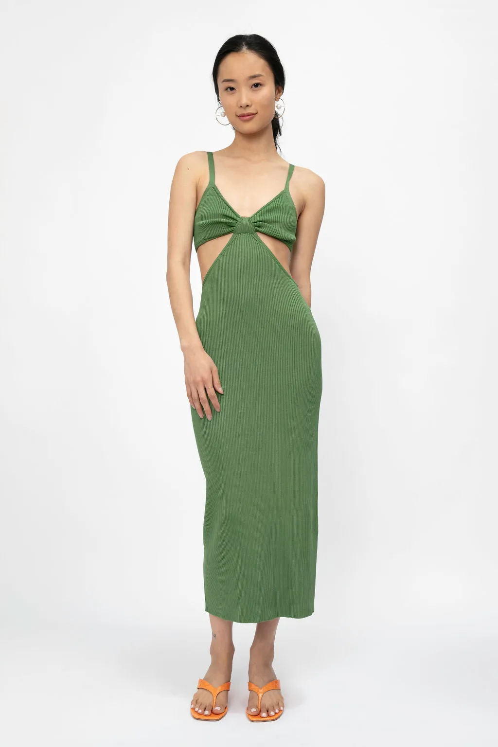 Serita Knit Dress in Basil