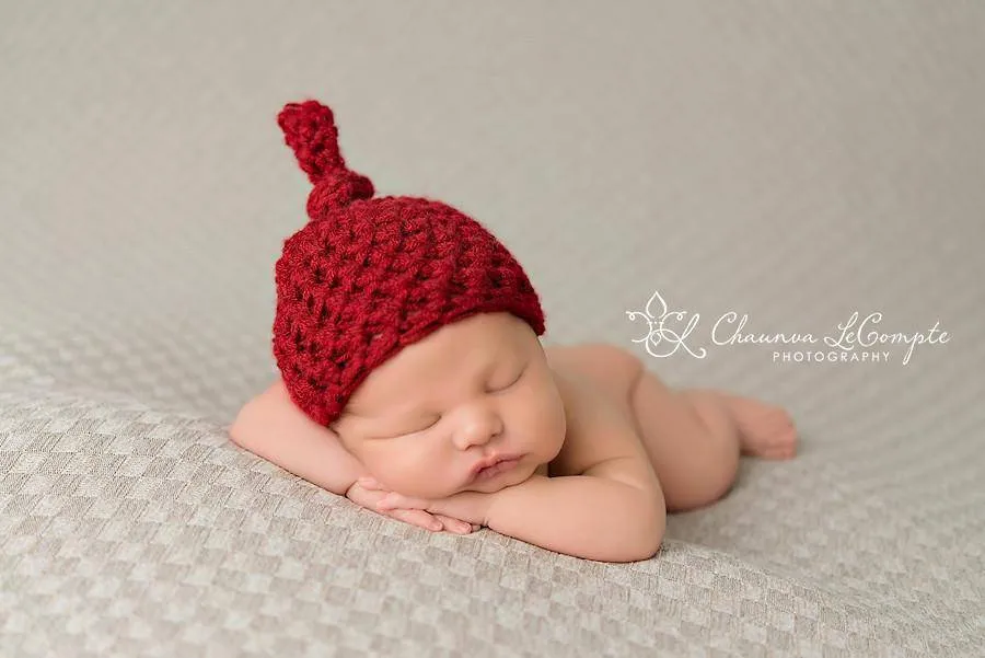 SET of 3 Newborn Baby Knot Hats - Your Choice of Colors