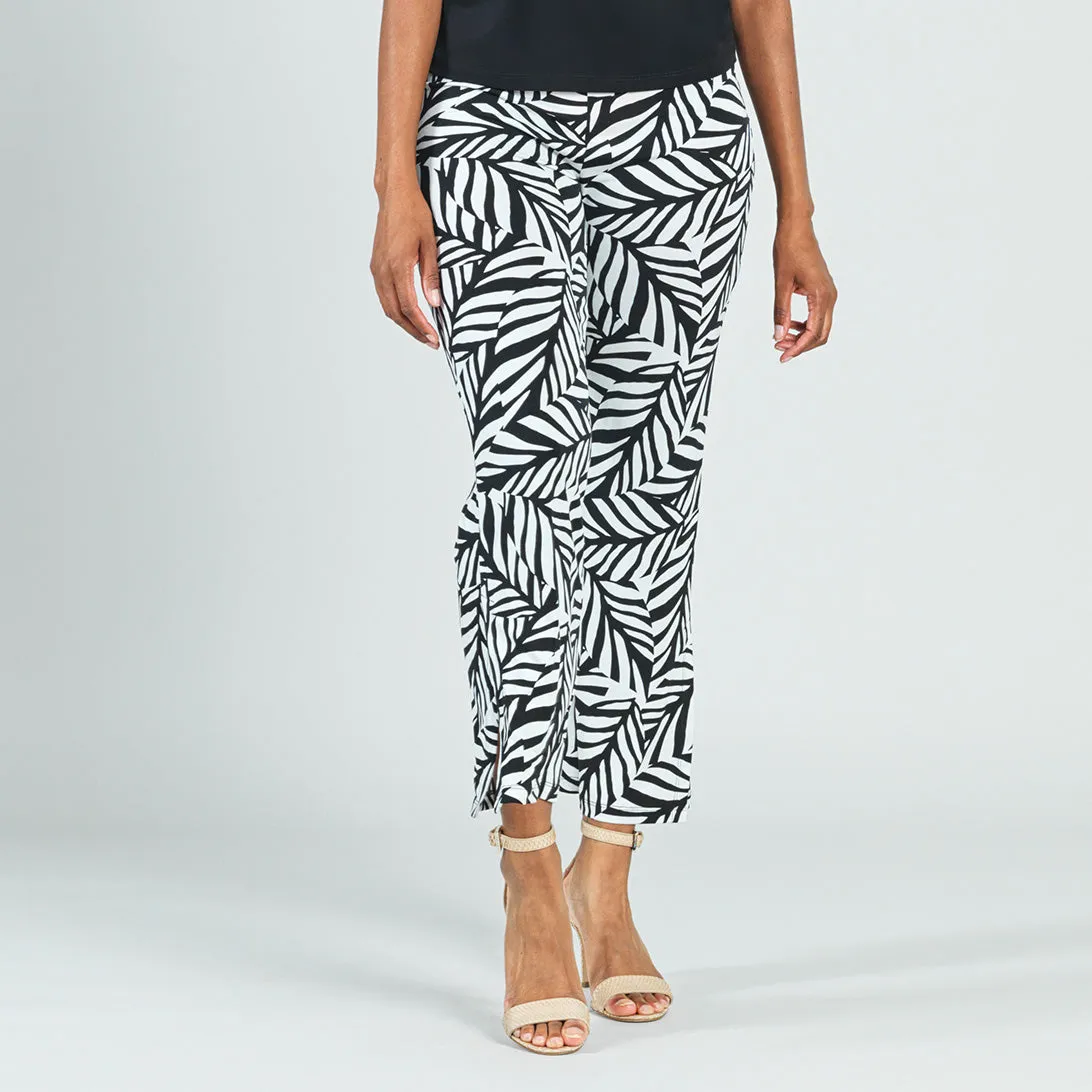 Side Slit Ankle Pant - Leaf Stripe - Final Sale!