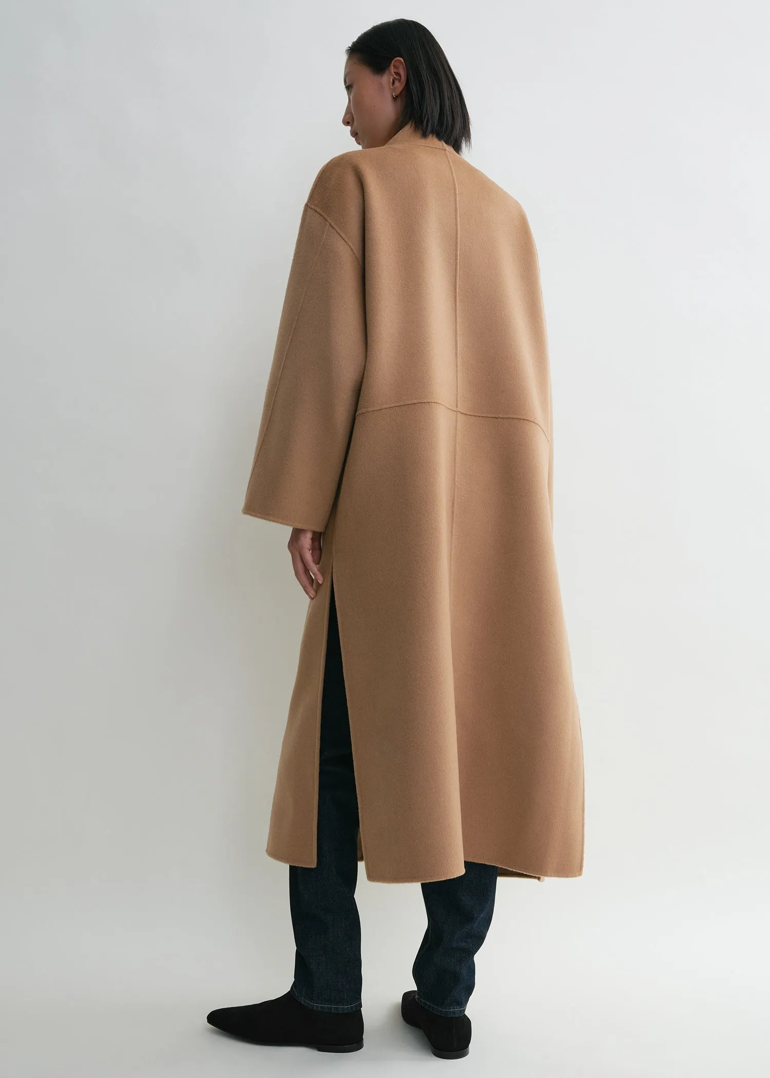 Signature wool cashmere coat camel