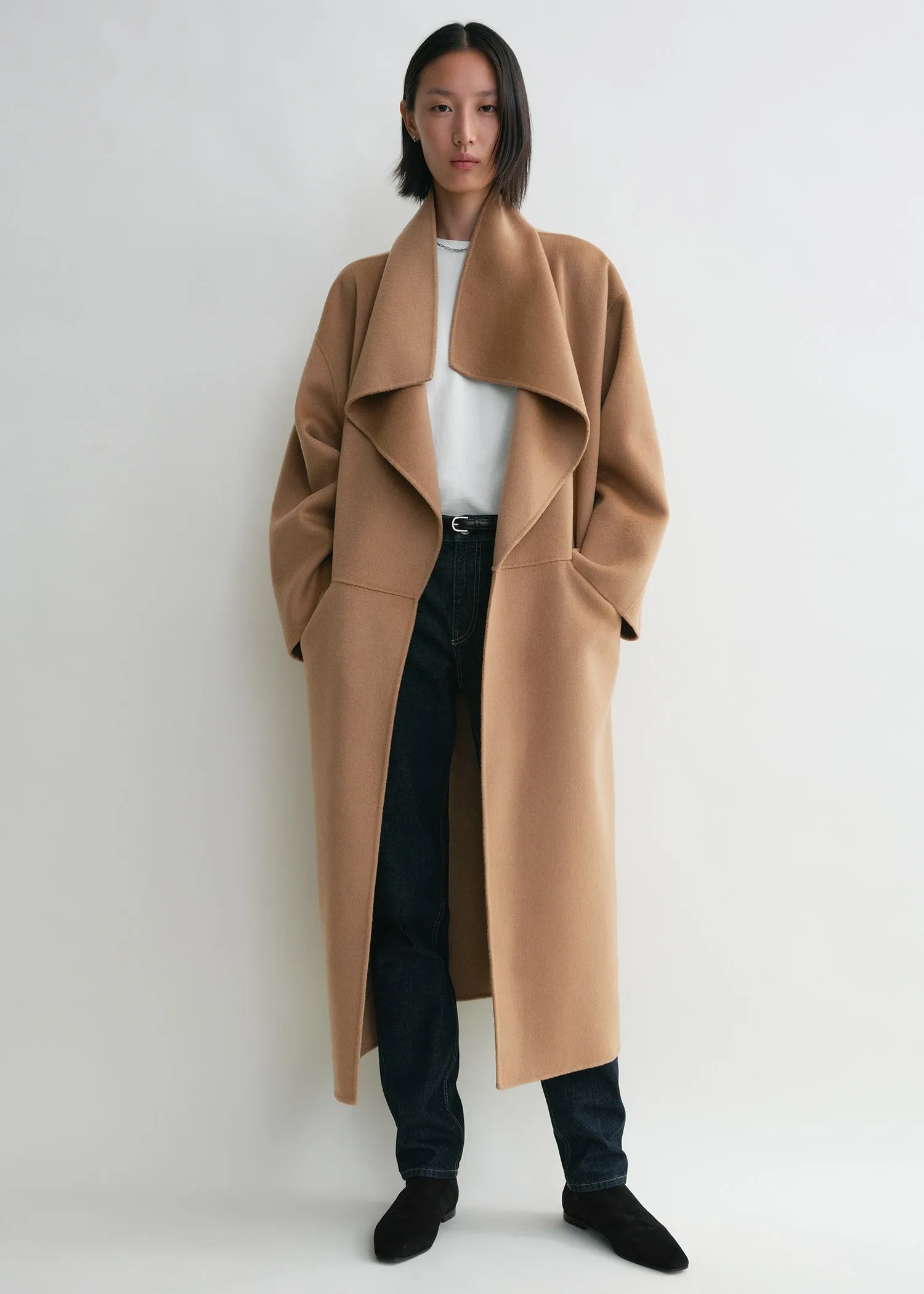 Signature wool cashmere coat camel