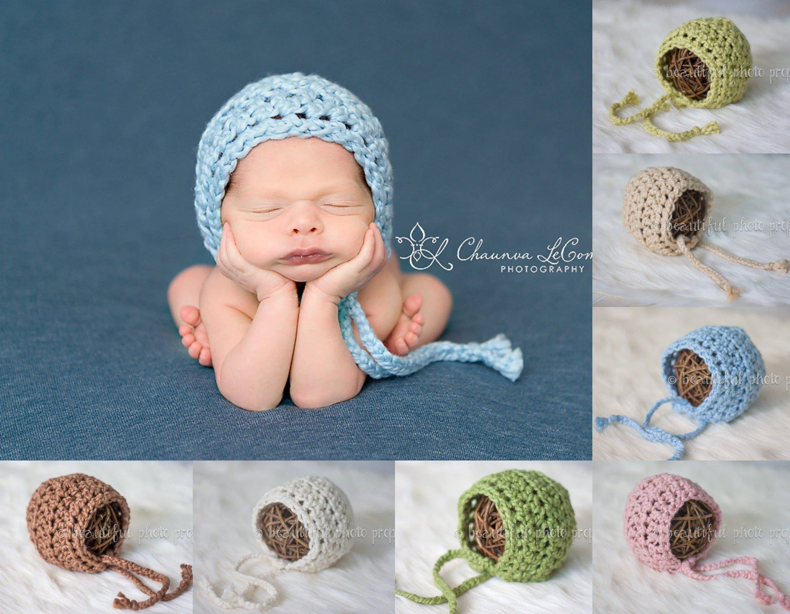 Simply Cotton Baby Bonnet in Dusty Sage