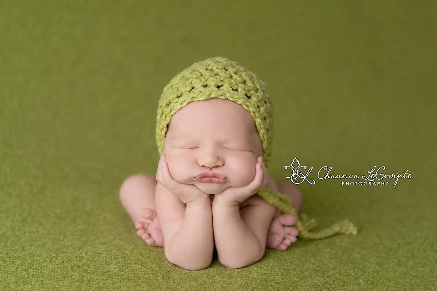 Simply Cotton Baby Bonnet in Dusty Sage