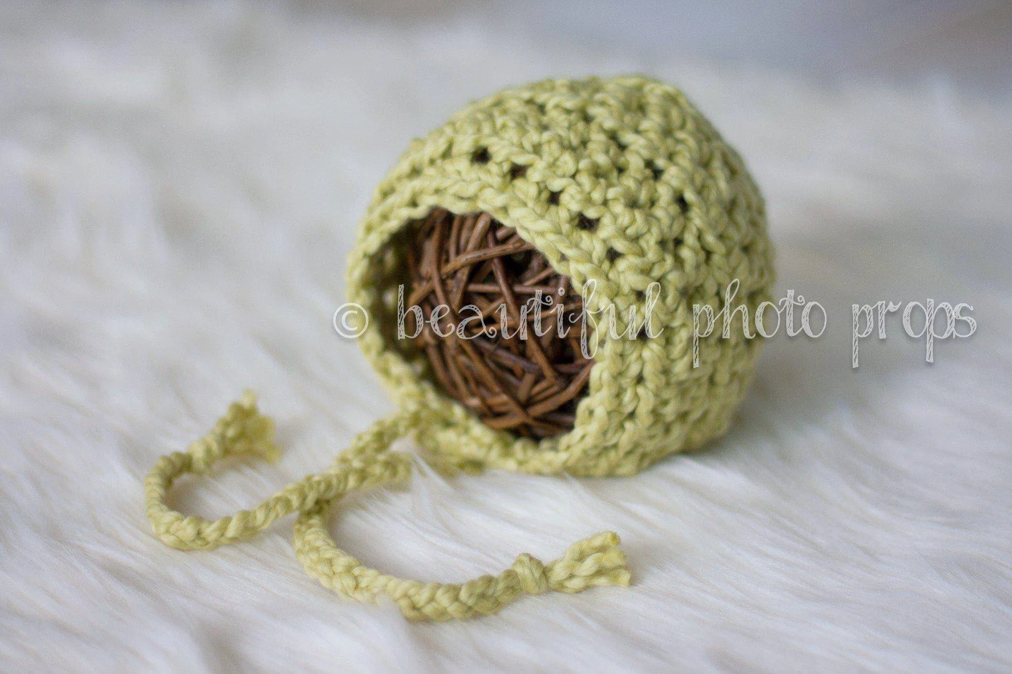 Simply Cotton Baby Bonnet in Dusty Sage