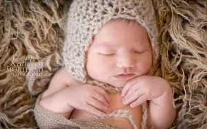 Simply Mohair Baby Bonnet Hat Beige