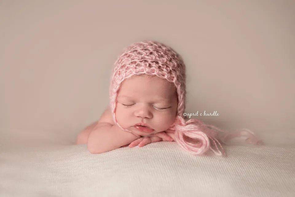 Simply Mohair Baby Bonnet Hat Pink