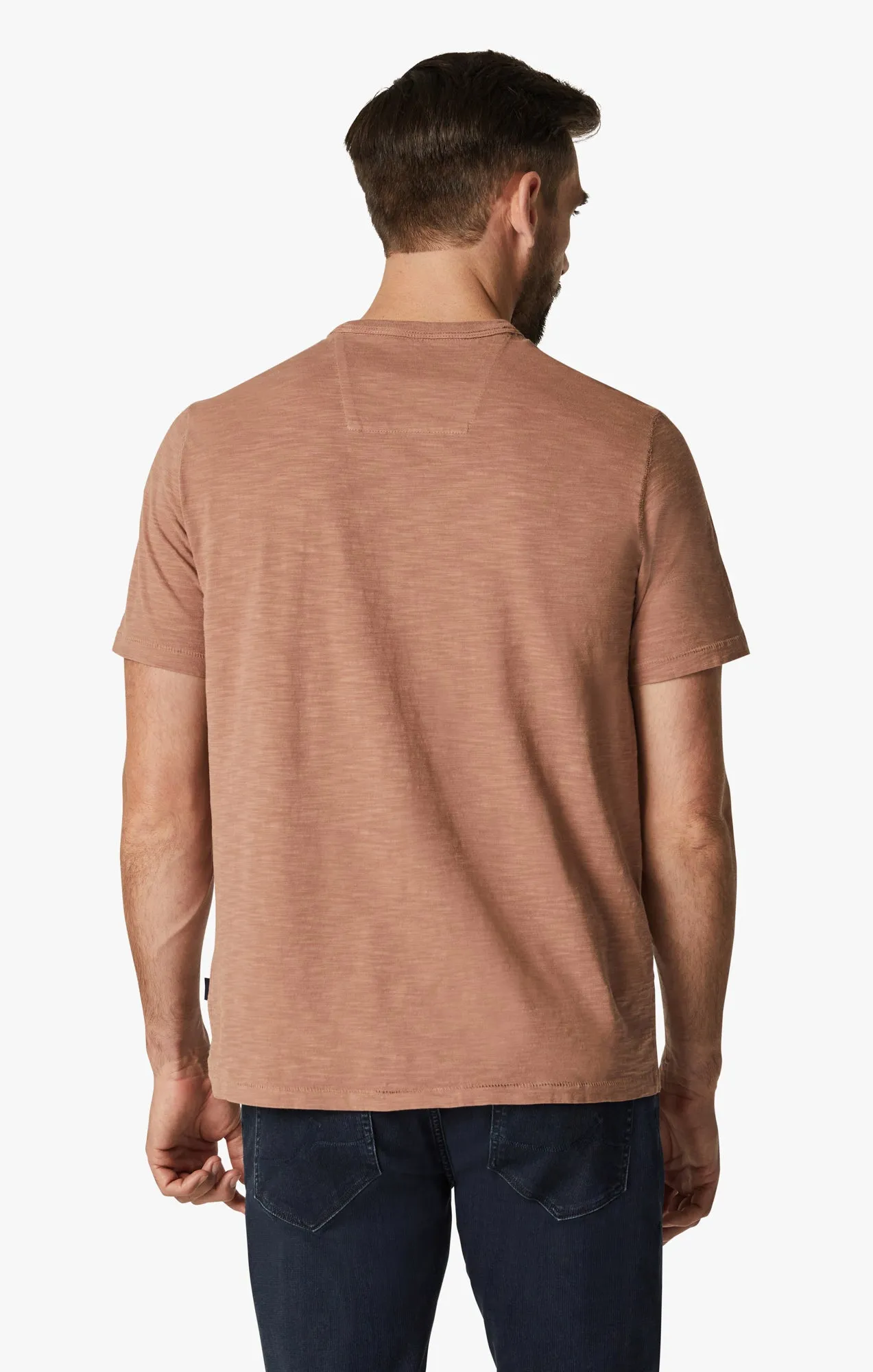 Slub Crew Neck T-Shirt in Argan Oil