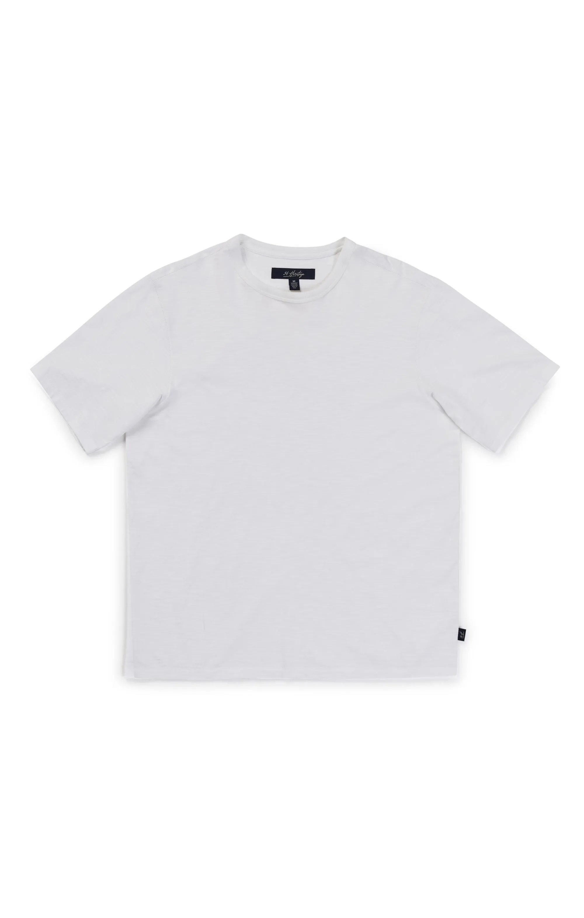 Slub Crew Neck T-Shirt in White