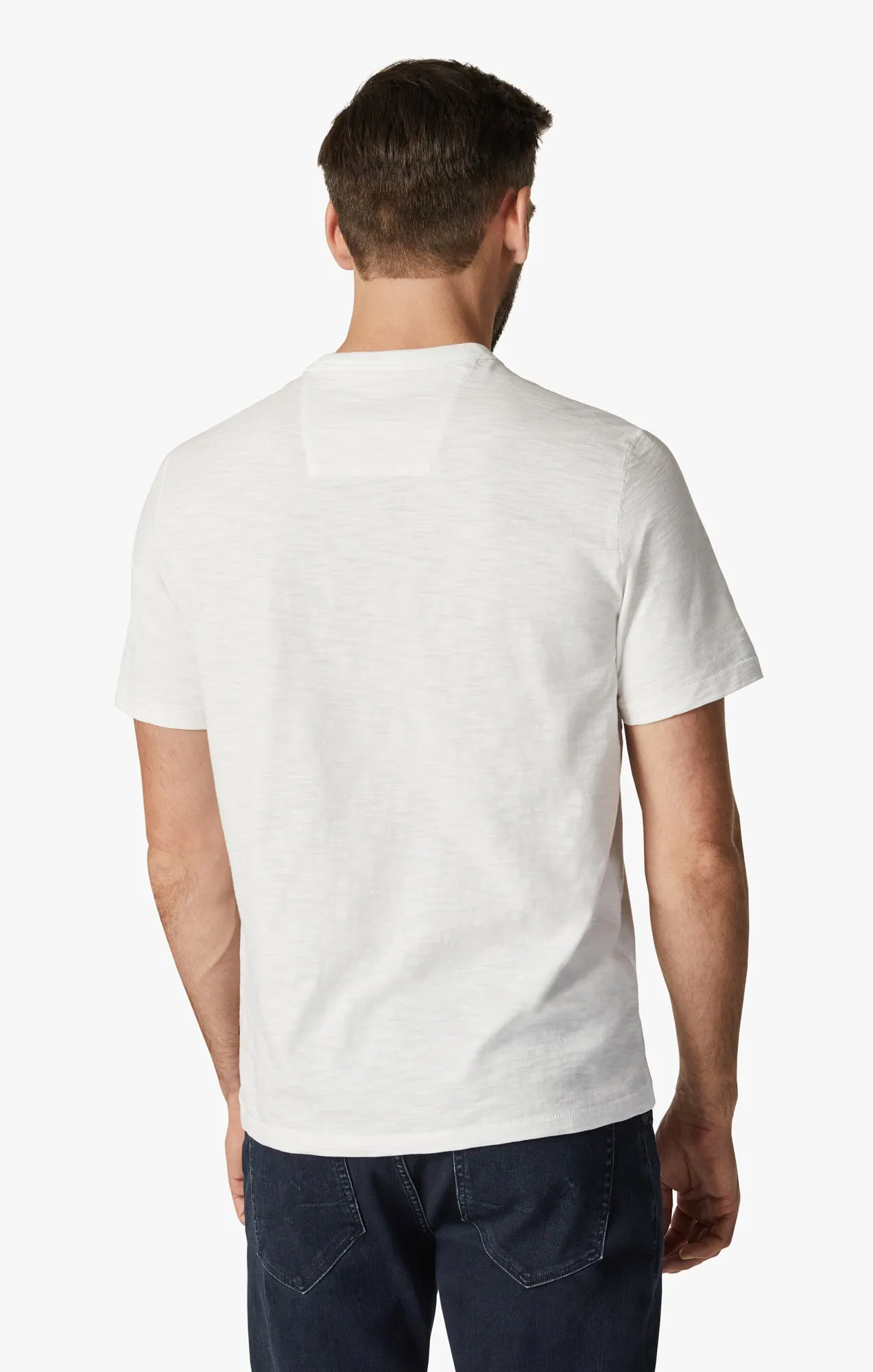 Slub Crew Neck T-Shirt in White