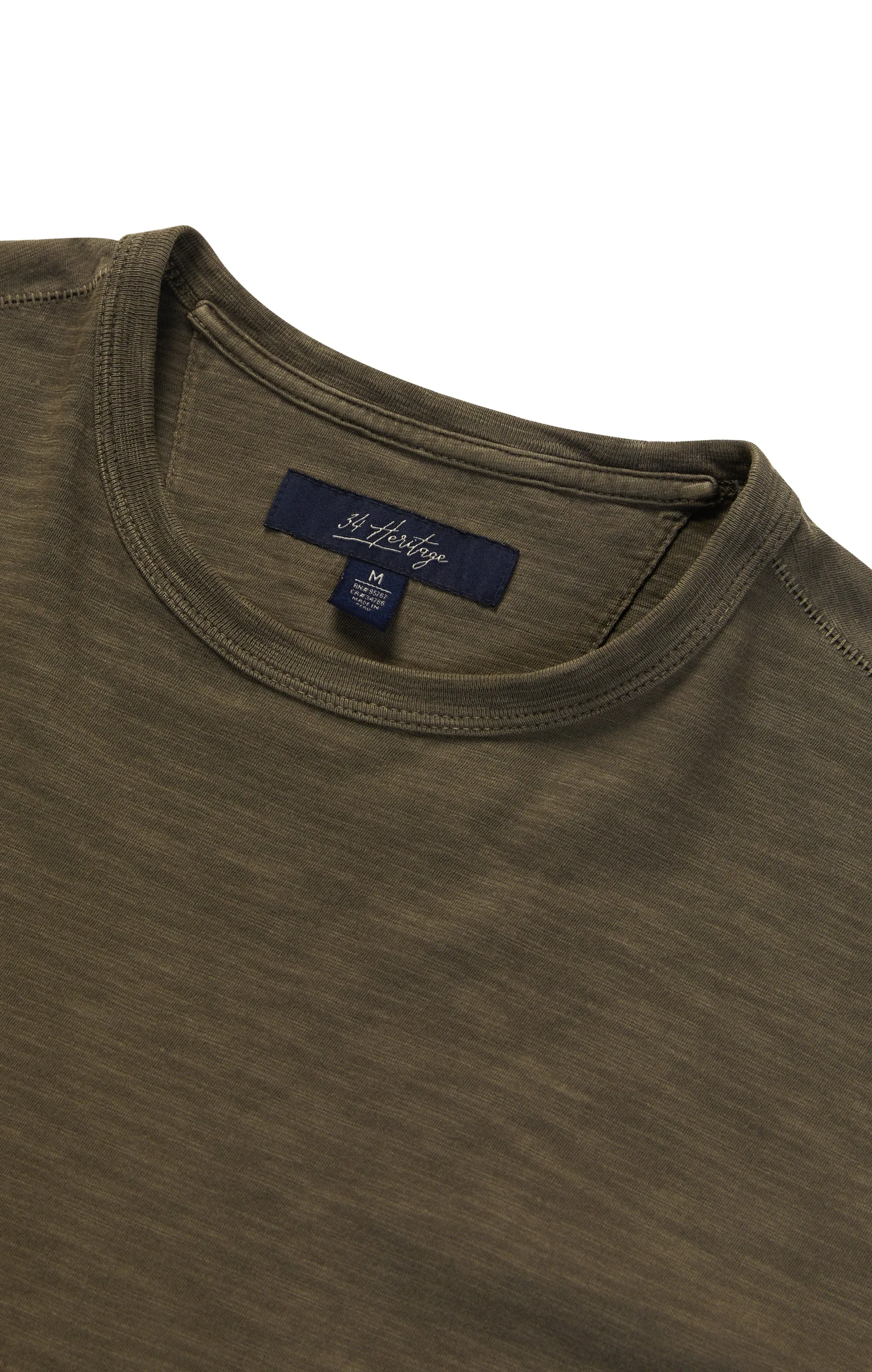 Slub Crew Neck T-Shirt in Wren