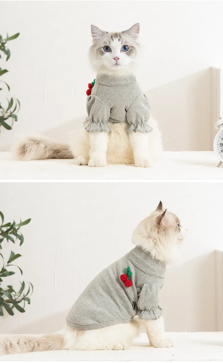 Spring and Autumn Cat Clothes Woolen Yarn Ball Pet Clothing