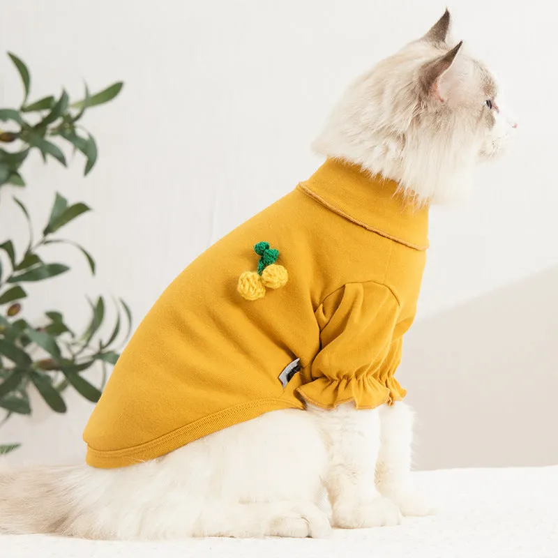 Spring and Autumn Cat Clothes Woolen Yarn Ball Pet Clothing