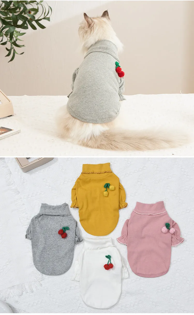 Spring and Autumn Cat Clothes Woolen Yarn Ball Pet Clothing