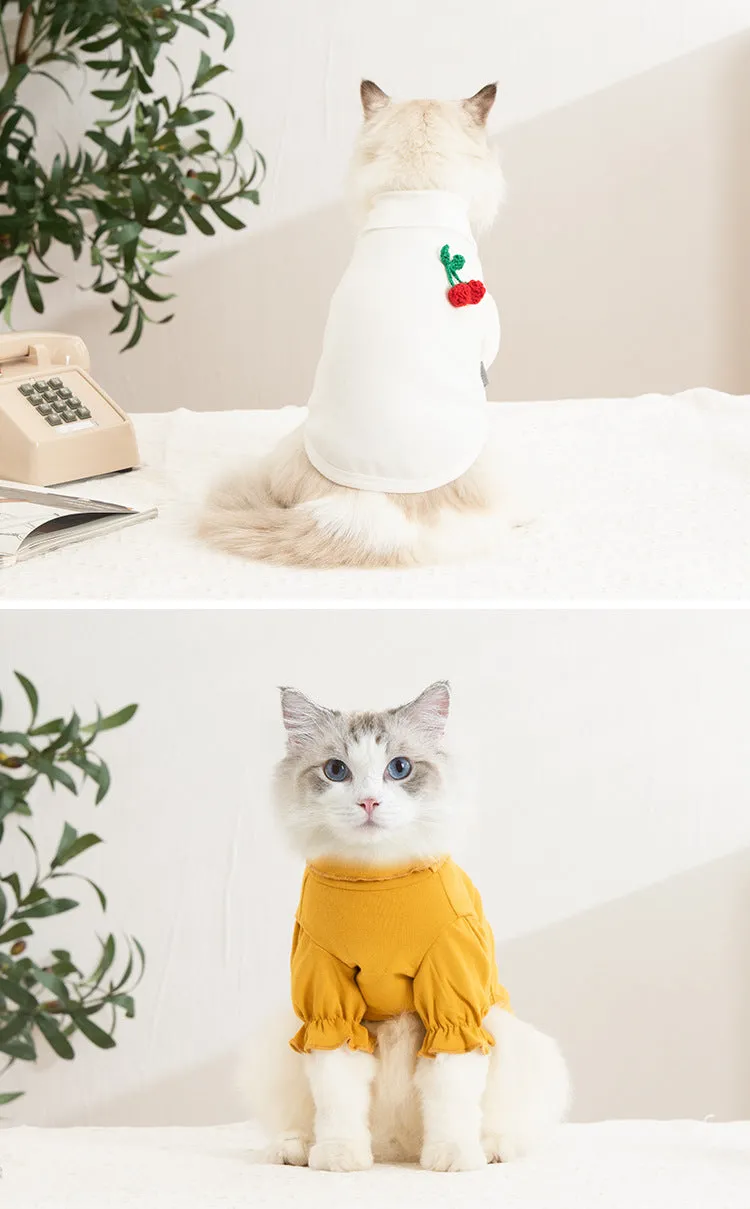 Spring and Autumn Cat Clothes Woolen Yarn Ball Pet Clothing