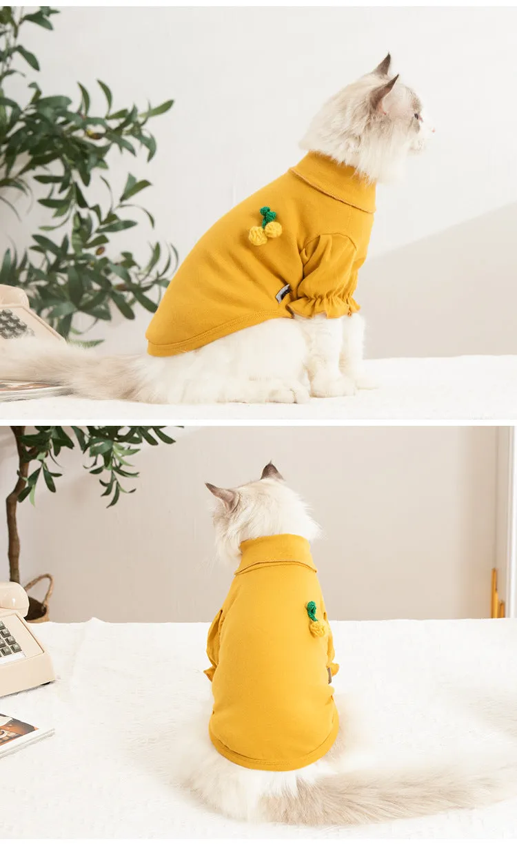 Spring and Autumn Cat Clothes Woolen Yarn Ball Pet Clothing