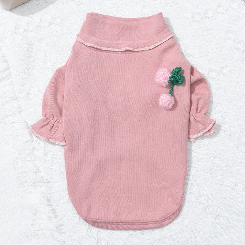 Spring and Autumn Cat Clothes Woolen Yarn Ball Pet Clothing