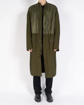 SS20 Green Nylon Army Overcoat 1 of 1 Sample