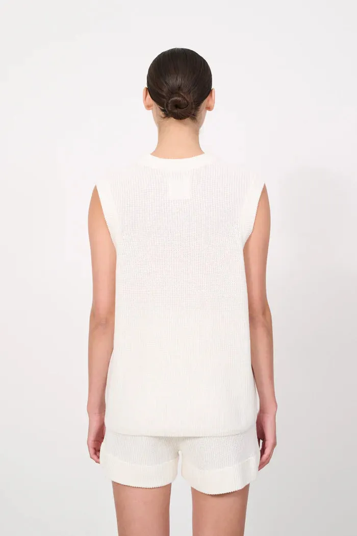 Stella sleeveless top - White