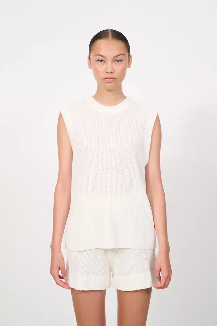 Stella sleeveless top - White