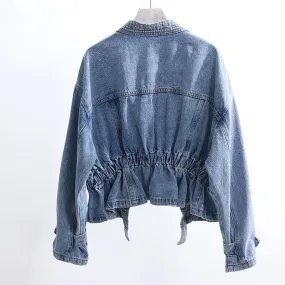 Streetwear Short Denim Jacket Fashion Trend All-match Women Overcoat