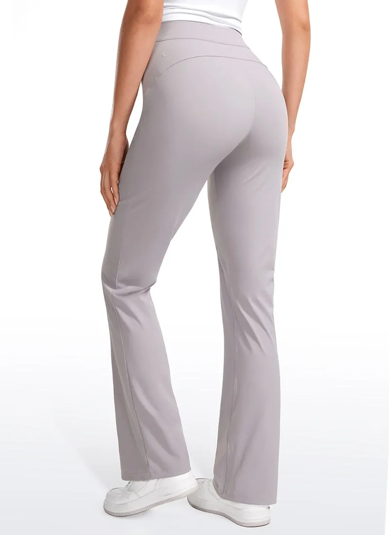 Stretch Flared Pants with Zip Pockets 31"