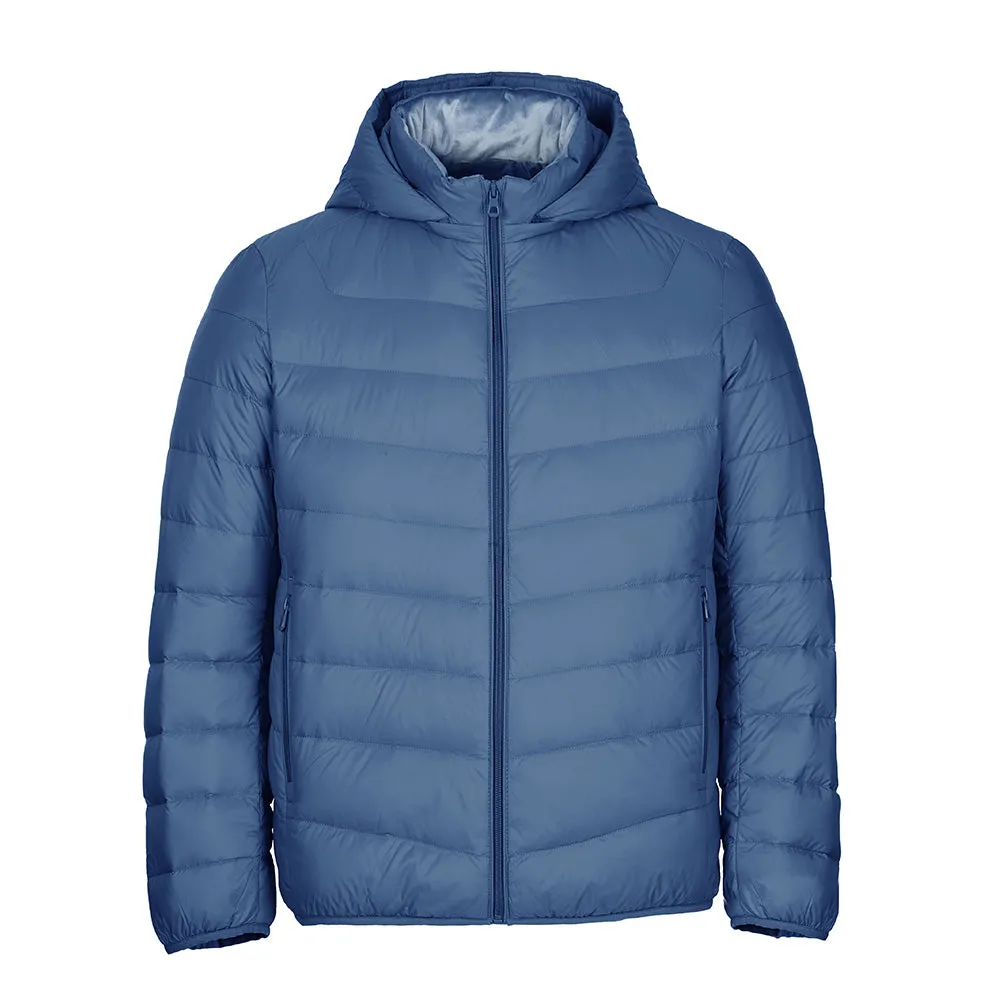 TANBOER Men's Lightweight Hooded Puffer Down Jacket