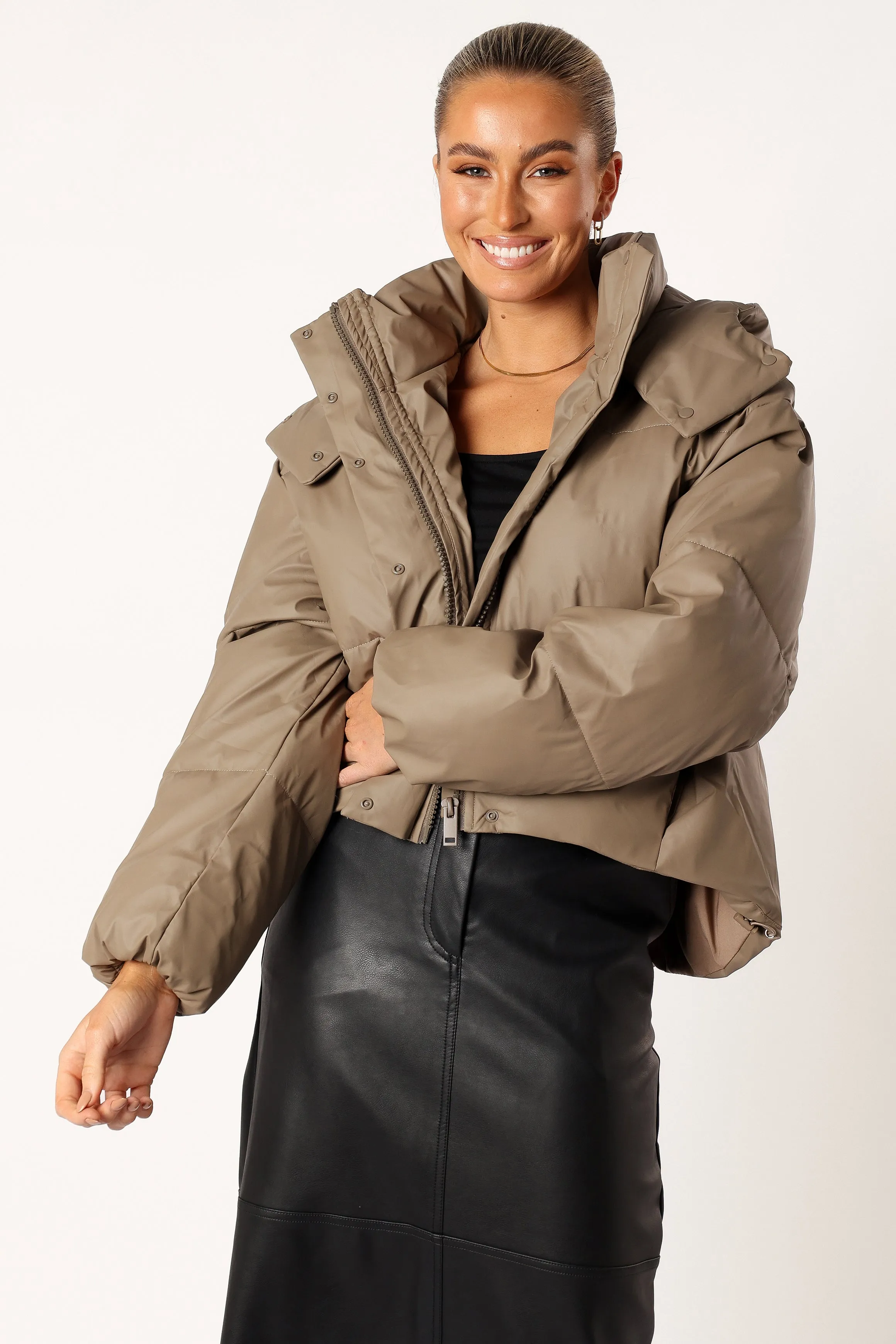 Tania Puffer Jacket - Mocha