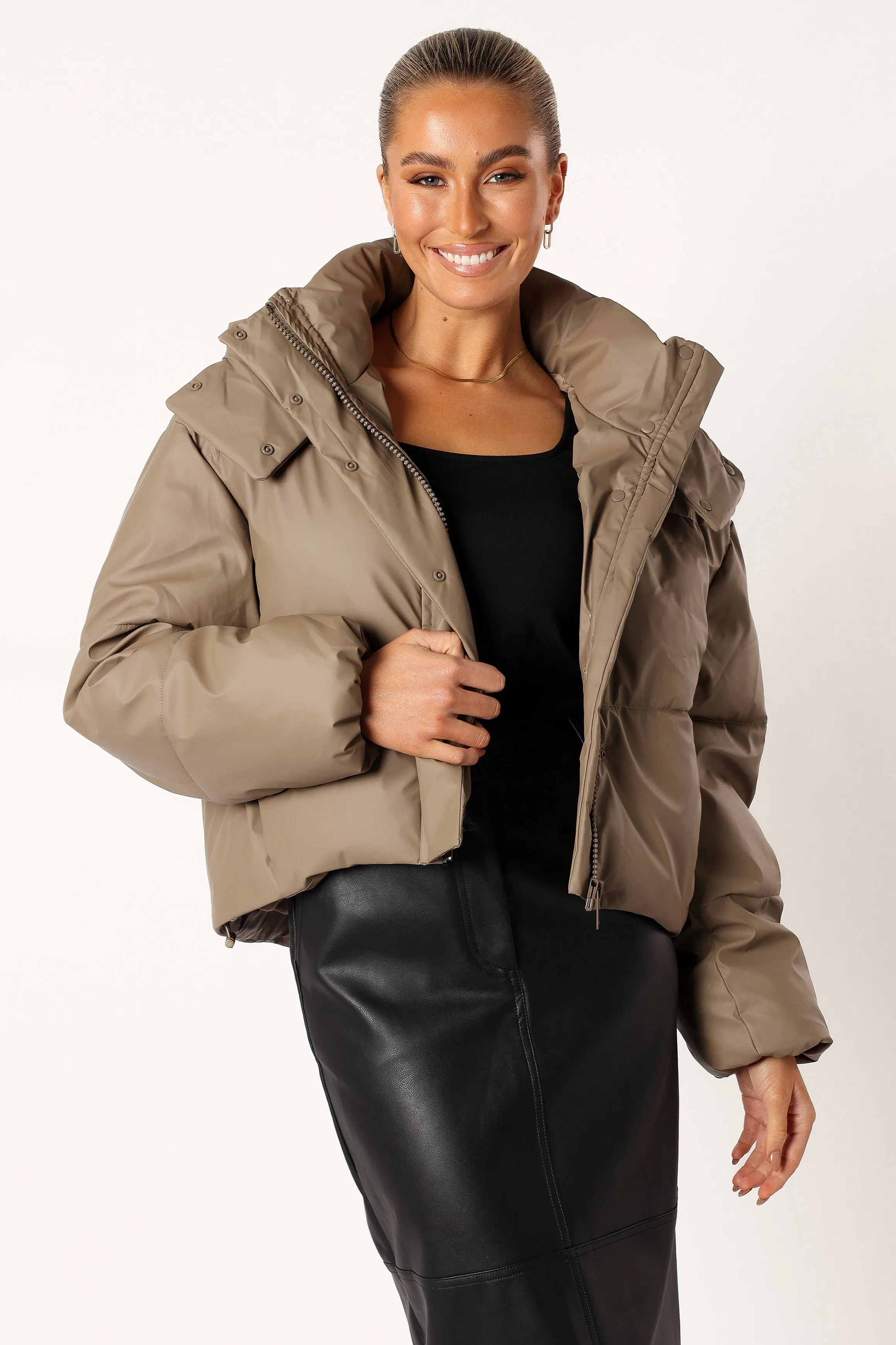 Tania Puffer Jacket - Mocha