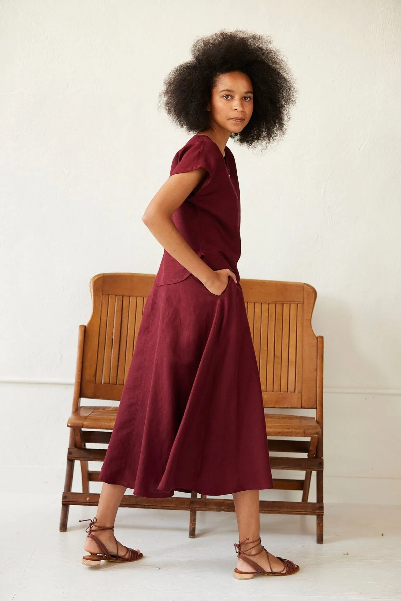 Thy-Lan Skirt in Linen Blend