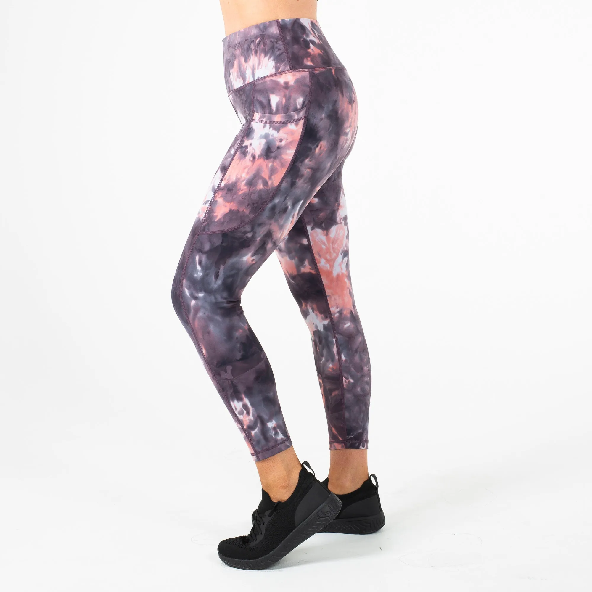 Tie Dye Leggings Amethyst/Rose