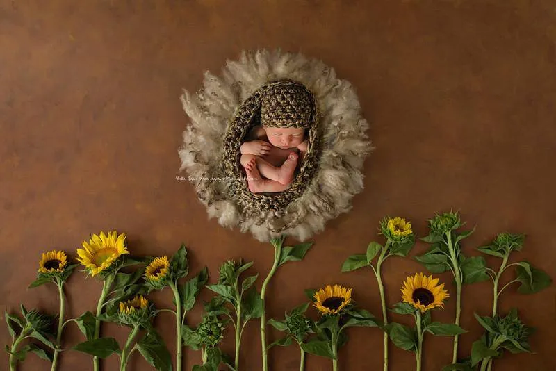 Toffee Beige and Brown Baby Bowl And Hat Set