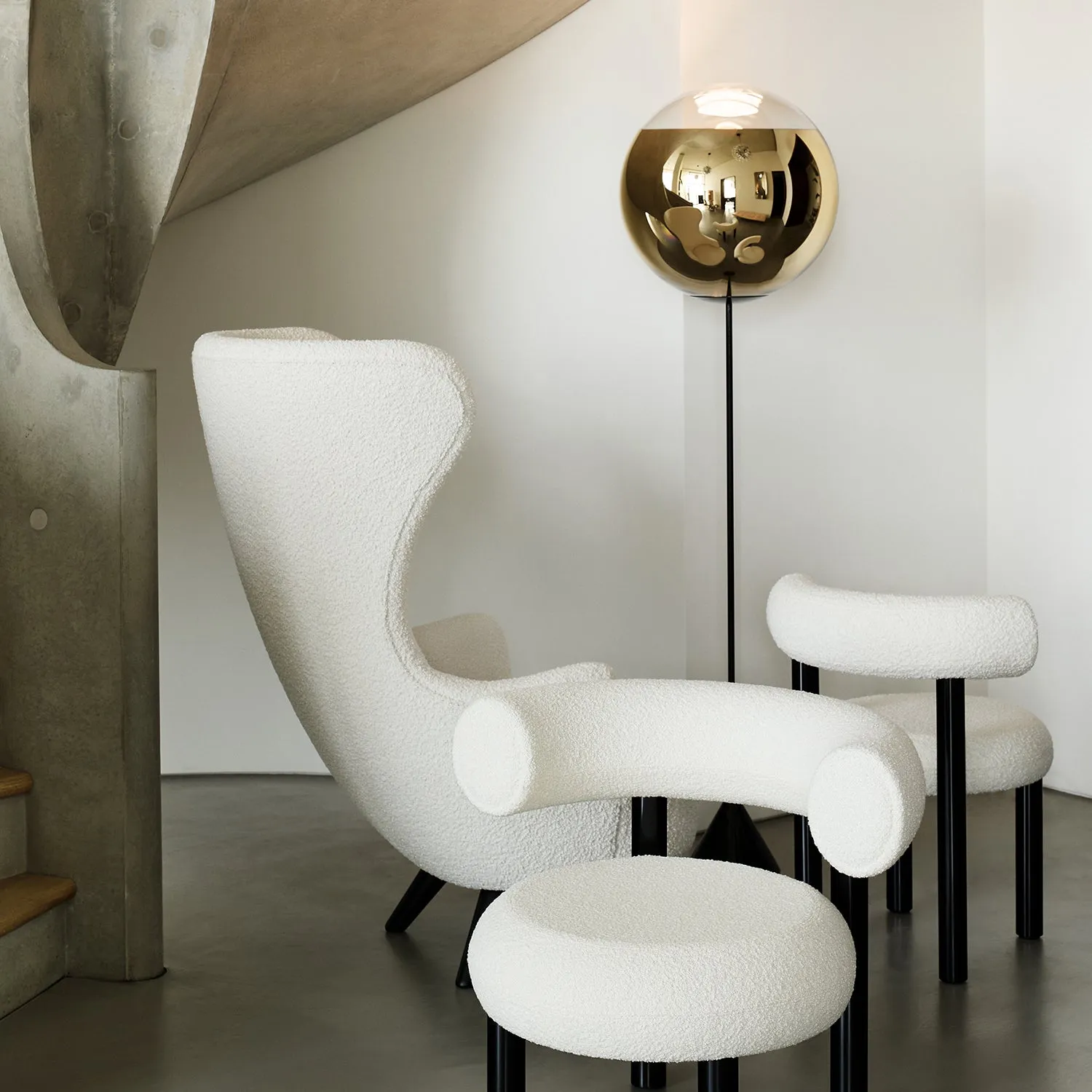 tom dixon | mirror ball floor lamp | cone slim | ensemble