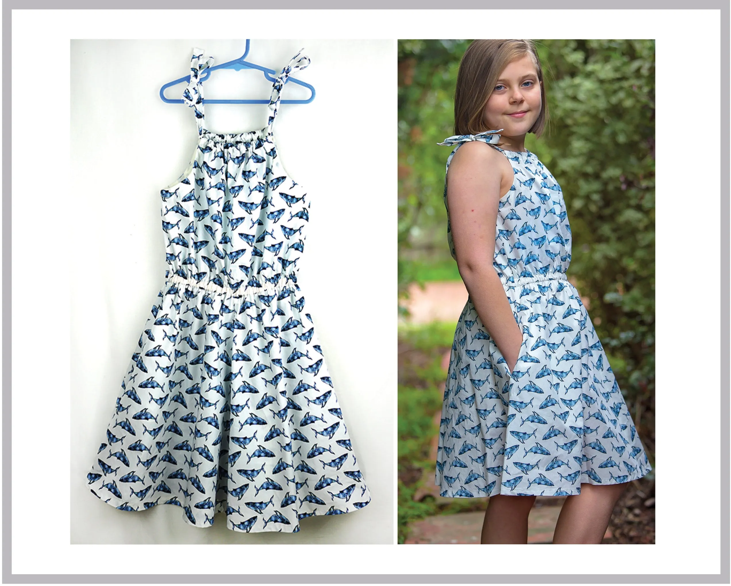 Tots to teens playsuit, dress, romper pdf sewing pattern Peachy Dress & Playsuit sizes 2-14 years