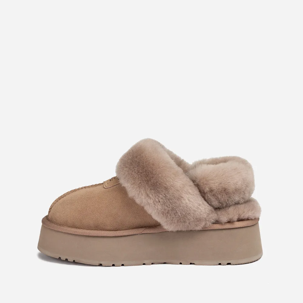 Ugg Coquette Platform Slipper (Elastic Logo & Wool Strap) (Detachable Feature)