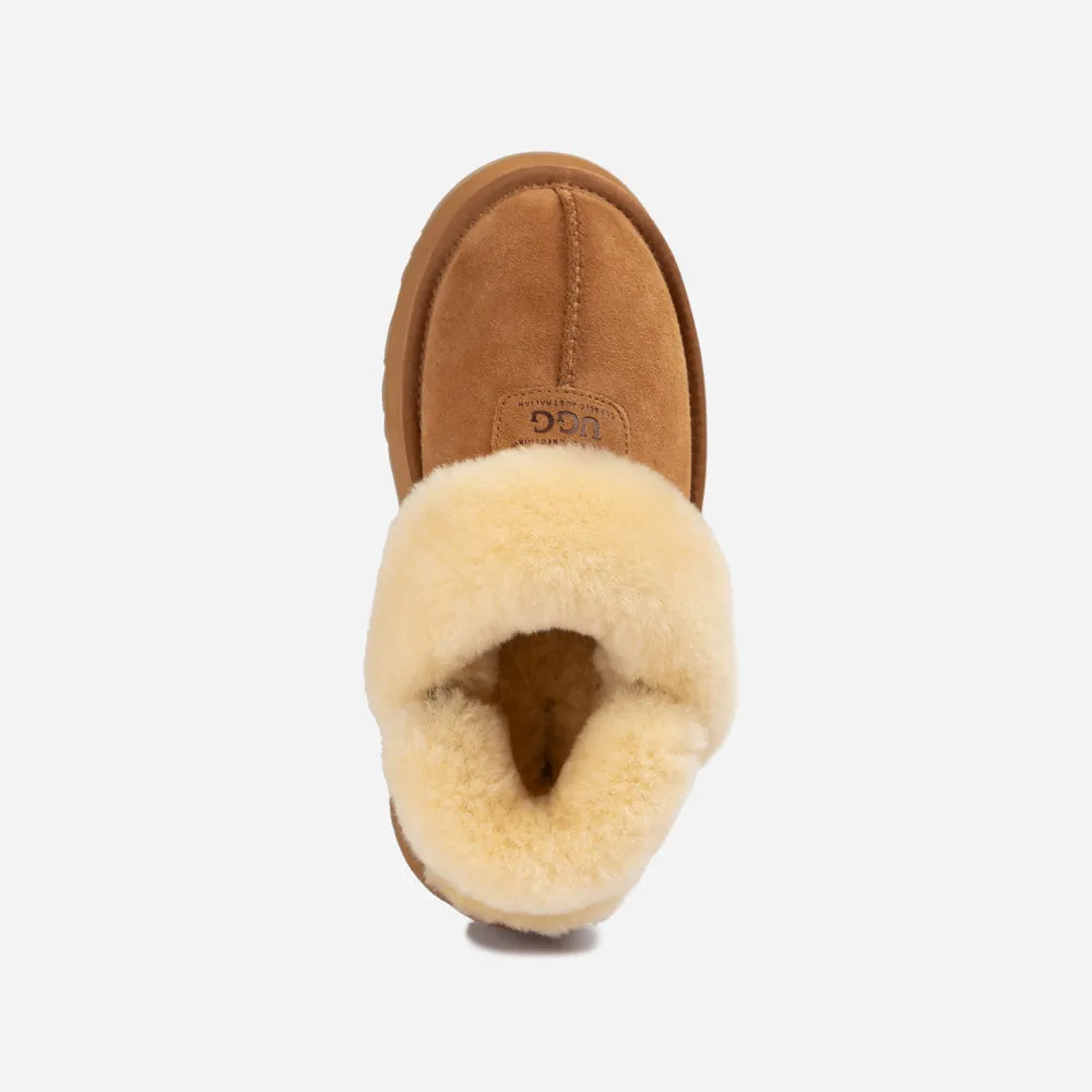 Ugg Coquette Platform Slipper (Elastic Logo & Wool Strap) (Detachable Feature)