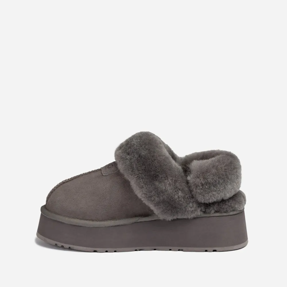 Ugg Coquette Platform Slipper (Elastic Logo & Wool Strap) (Detachable Feature)