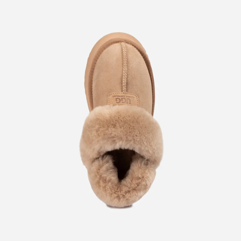 Ugg Coquette Platform Slipper (Elastic Logo & Wool Strap) (Detachable Feature)