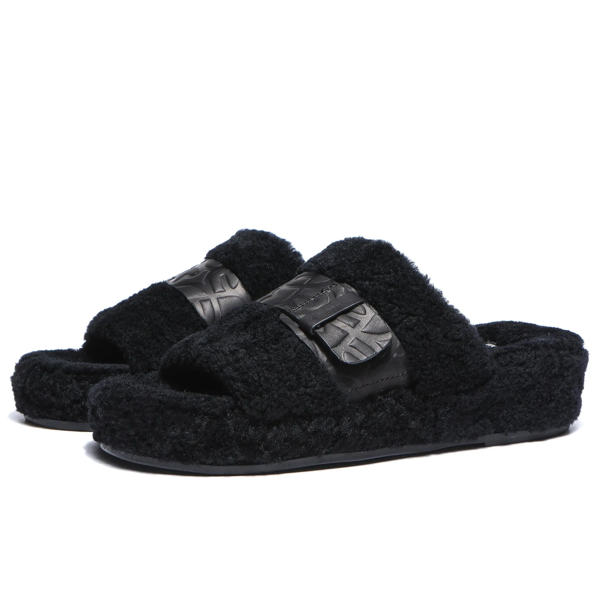 UGG Georgie Sheepskin Wool Slides