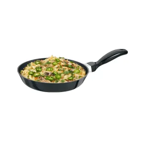 UMAI X Savya Home Non Stick Frying Pan | 18 cm | Stove & Induction Cookware | Minimal Oil Cooking | Easy Grip Handle | 3 Layer Non Stick Coating | Non-Toxic & Lightweight | Black