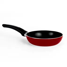 USHA SHRIRAM Non Stick Frying Pan (22cm) | Stove & Induction Cookware | Minimal Oil Cooking | Easy Grip Handle | 3 Layer Non Stick Coating | Non-Toxic & Lightweight | Red Colour