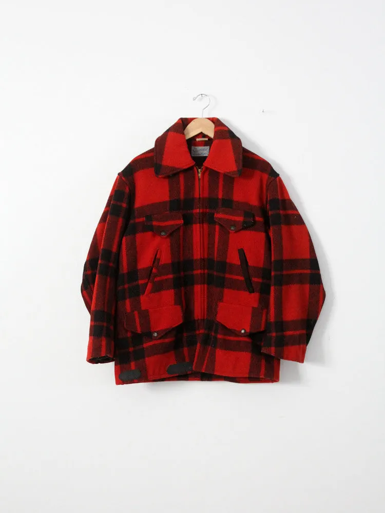 vintage 40s Sportclad wool plaid coat