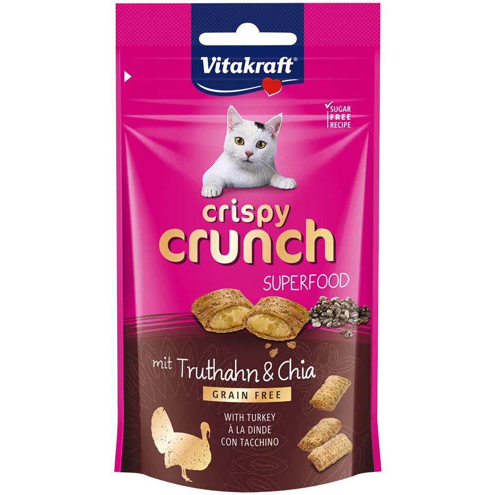 Vitakraft Cat Crispy Crunch with Turkey & Chia 60g