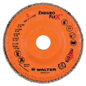 Walter 15R508 5" x 7/8" 80 Grit Enduro-Flex Flap Discs