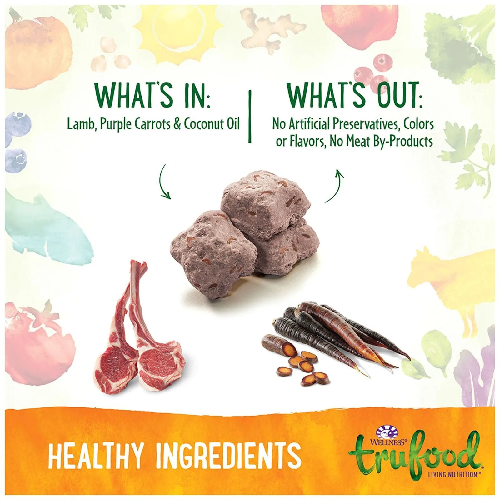 Wellness TruFood CocoChia Bakes with Lamb, Purple Carrot & Coconut Oil Grain-Free Dog Treats 5oz