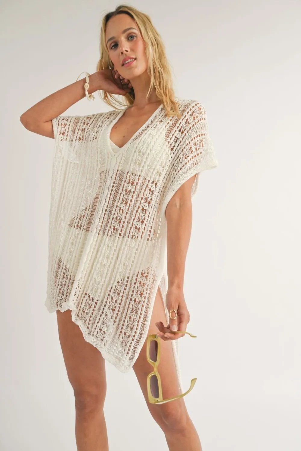 Women's Crochet Dress Swim Cover Up | Ivory