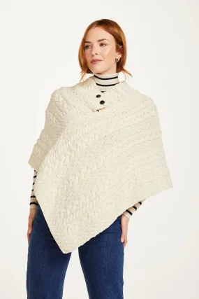 Women's Merino Wool Poncho by Aran Mills