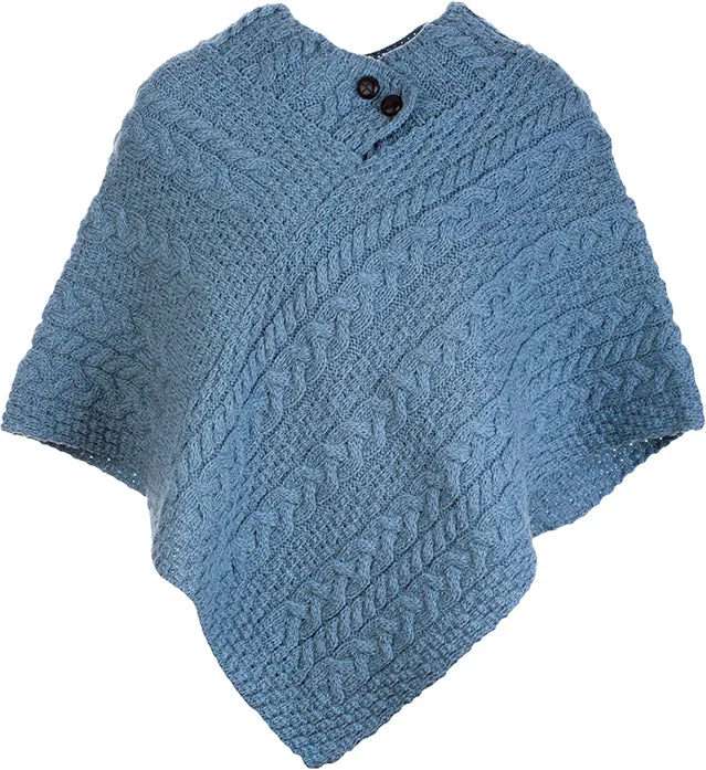 Women's Merino Wool Poncho by Aran Mills