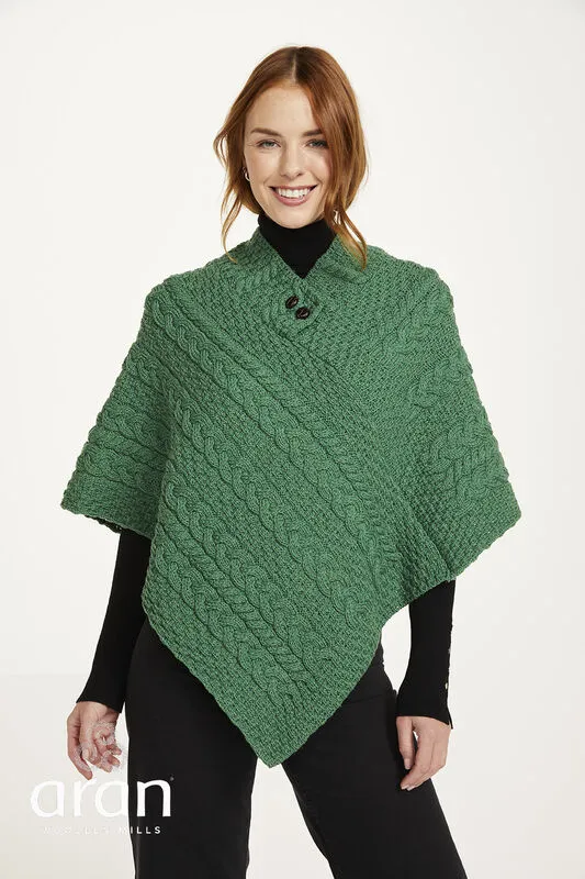 Women's Merino Wool Poncho by Aran Mills